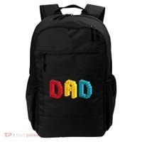 Dad Master Builder Building Bricks Blocks Family Set Parents Backpack thumb 0