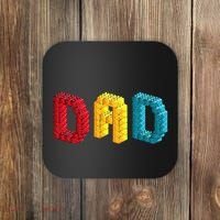 Dad Master Builder Building Bricks Blocks Family Set Parents Coaster thumb 0