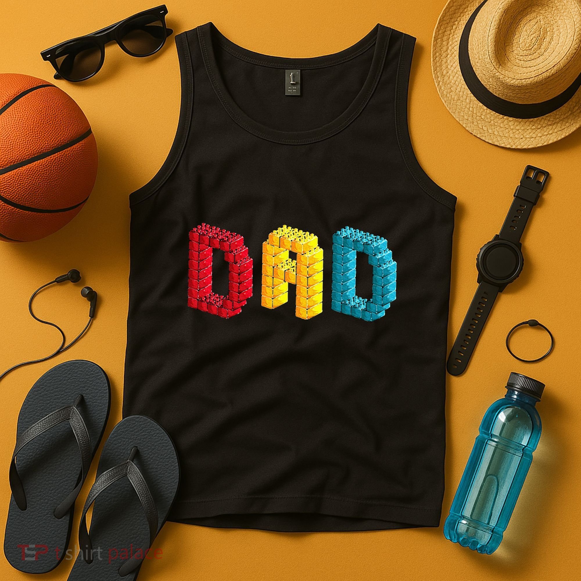 Dad Master Builder Building Bricks Blocks Family Set Parents Tank Top