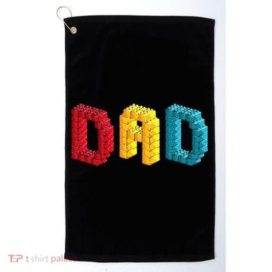 Dad Master Builder Building Bricks Blocks Family Set Parents Golf Towel