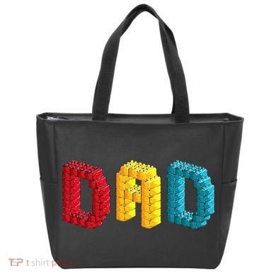 Dad Master Builder Building Bricks Blocks Family Set Parents Tote Bag