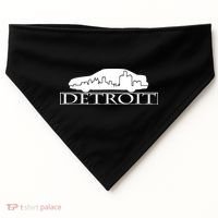 Detroit Motor City Skyline Car USA-Made Doggie Bandana thumb 0