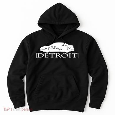 Detroit Motor City Skyline Car Hoodie