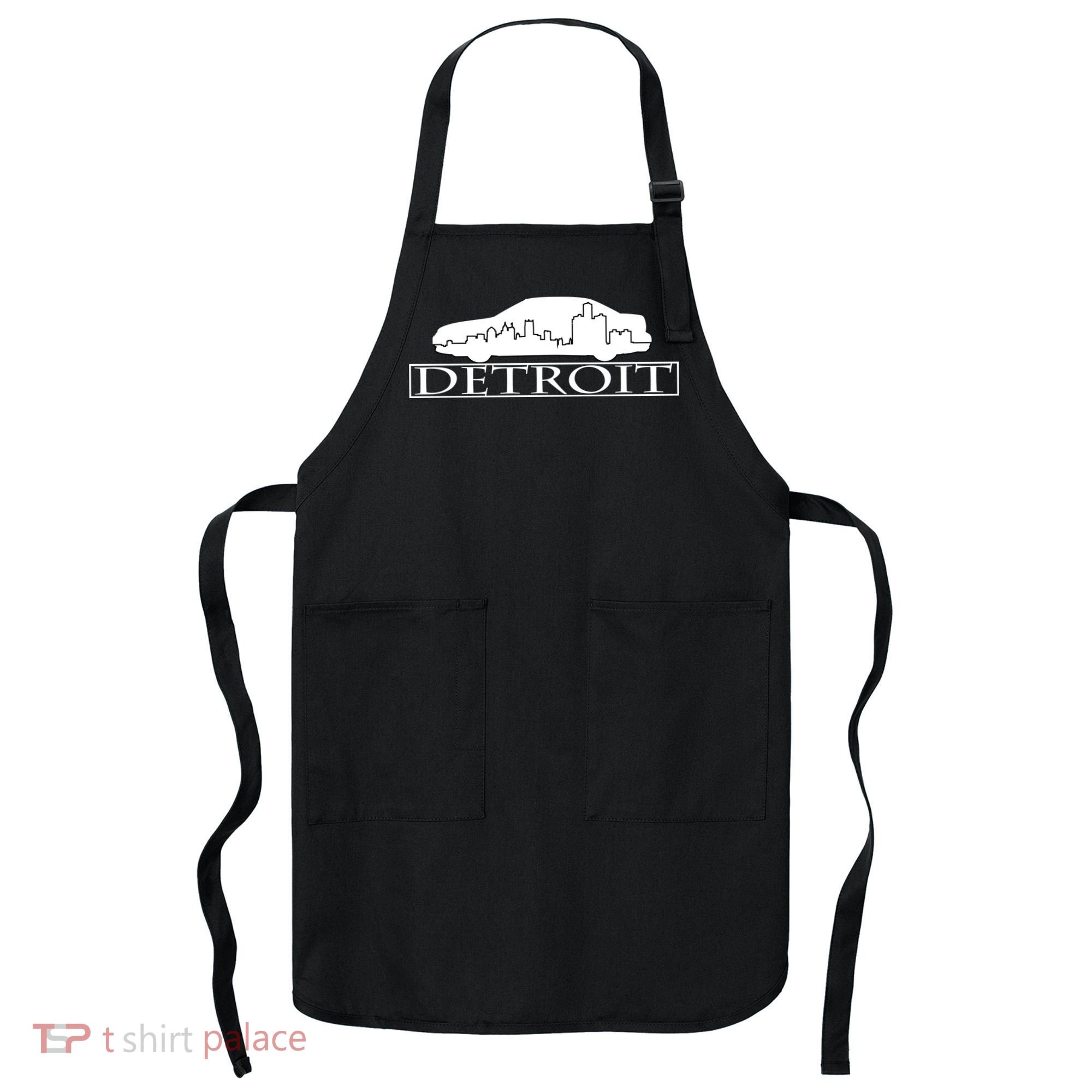 Detroit Motor City Skyline Car Apron