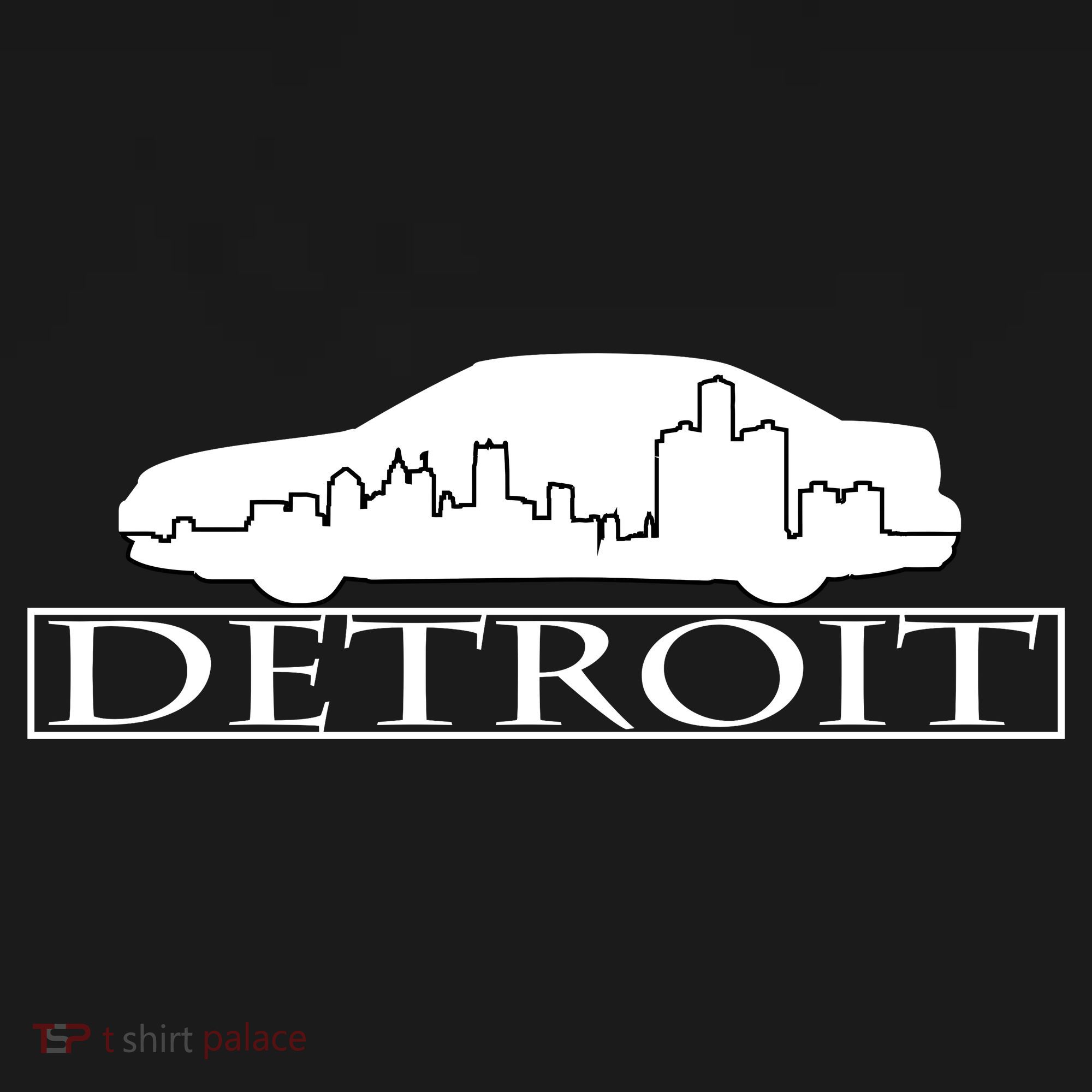 Detroit Motor City Skyline Car Sweatshirt