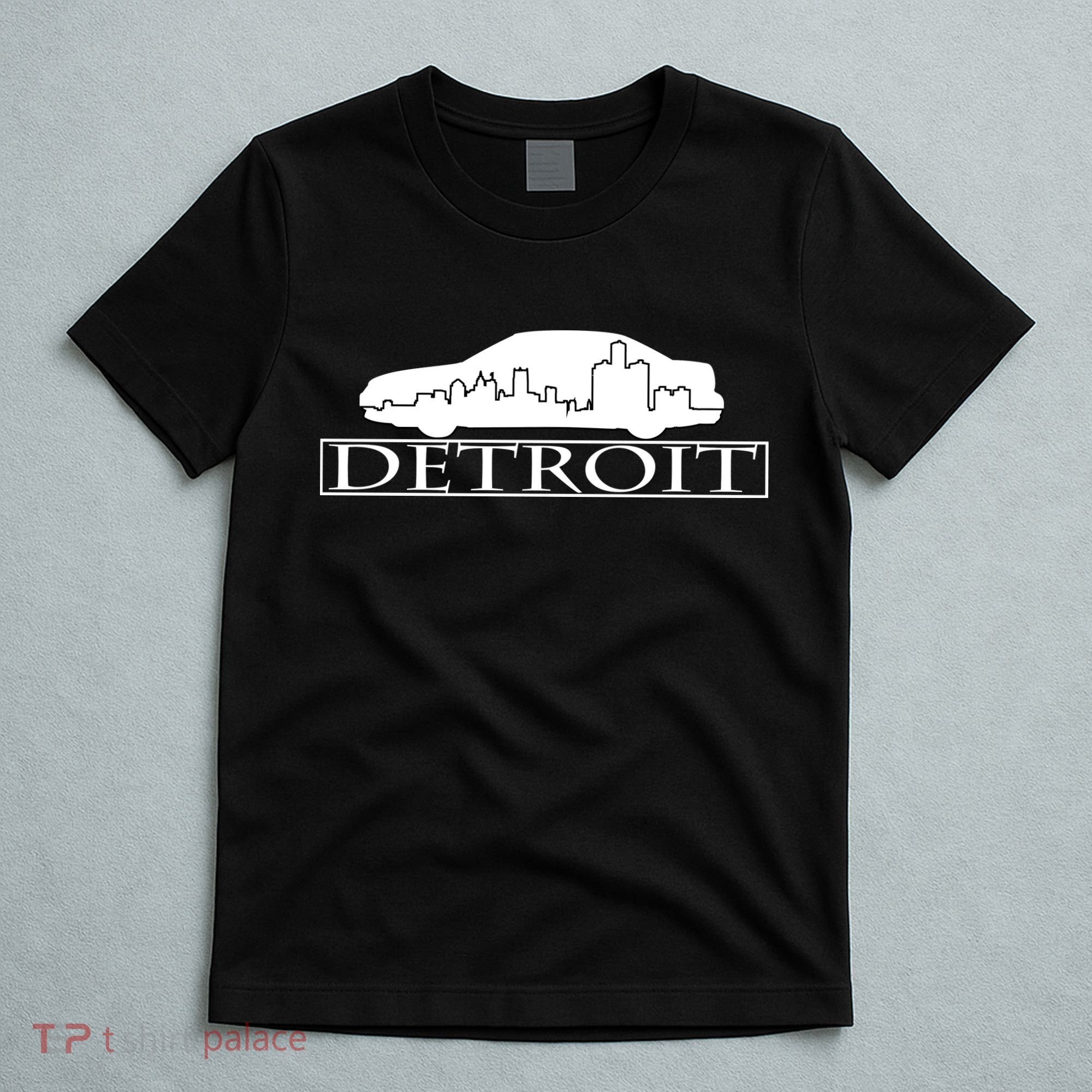Detroit Motor City Skyline Car T-Shirt