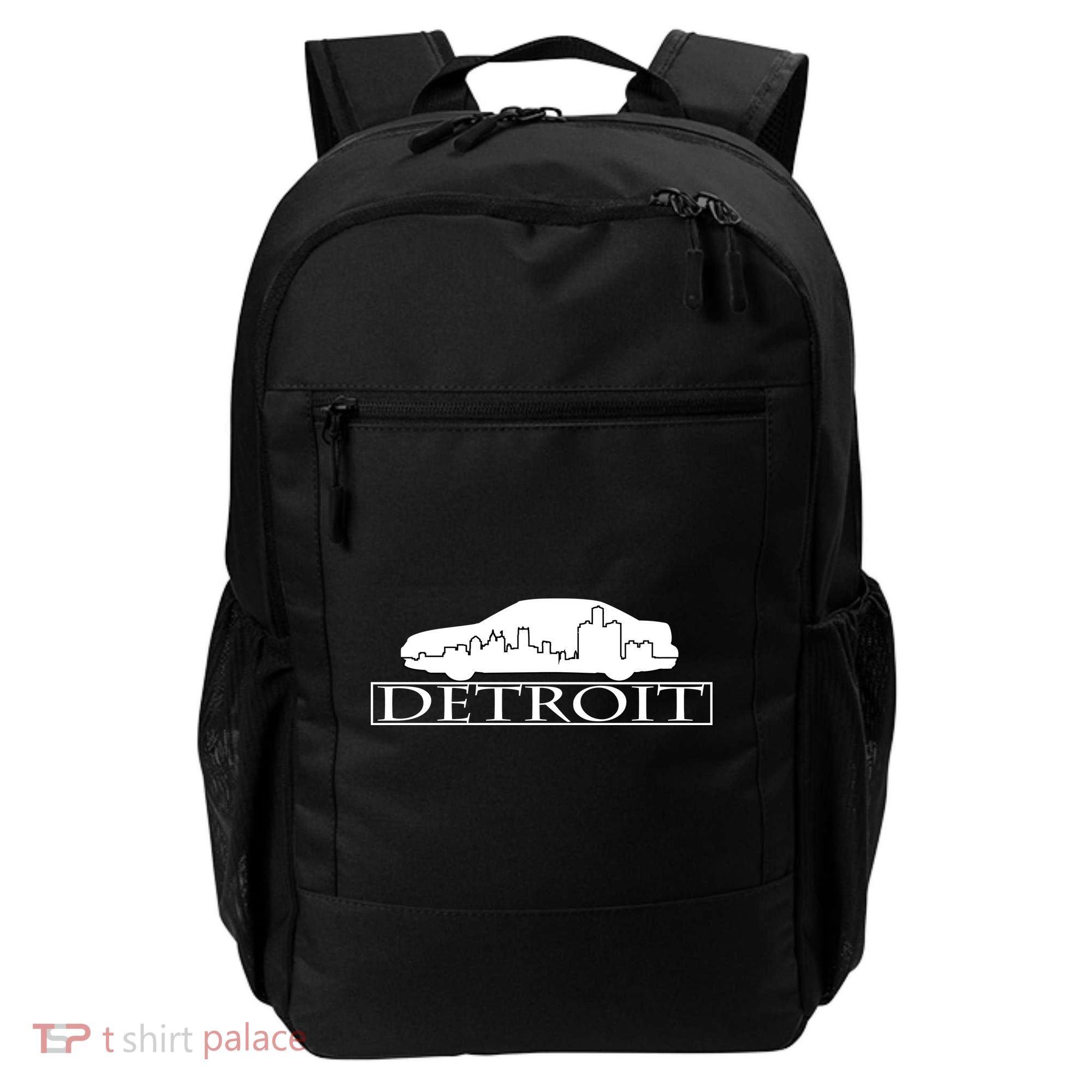 Detroit Motor City Skyline Car Backpack