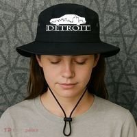 Detroit Motor City Skyline Car Bucket Hat thumb 3