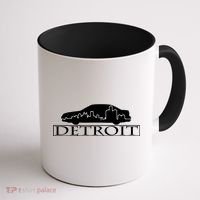 Detroit Motor City Skyline Car Coffee Mug thumb 1