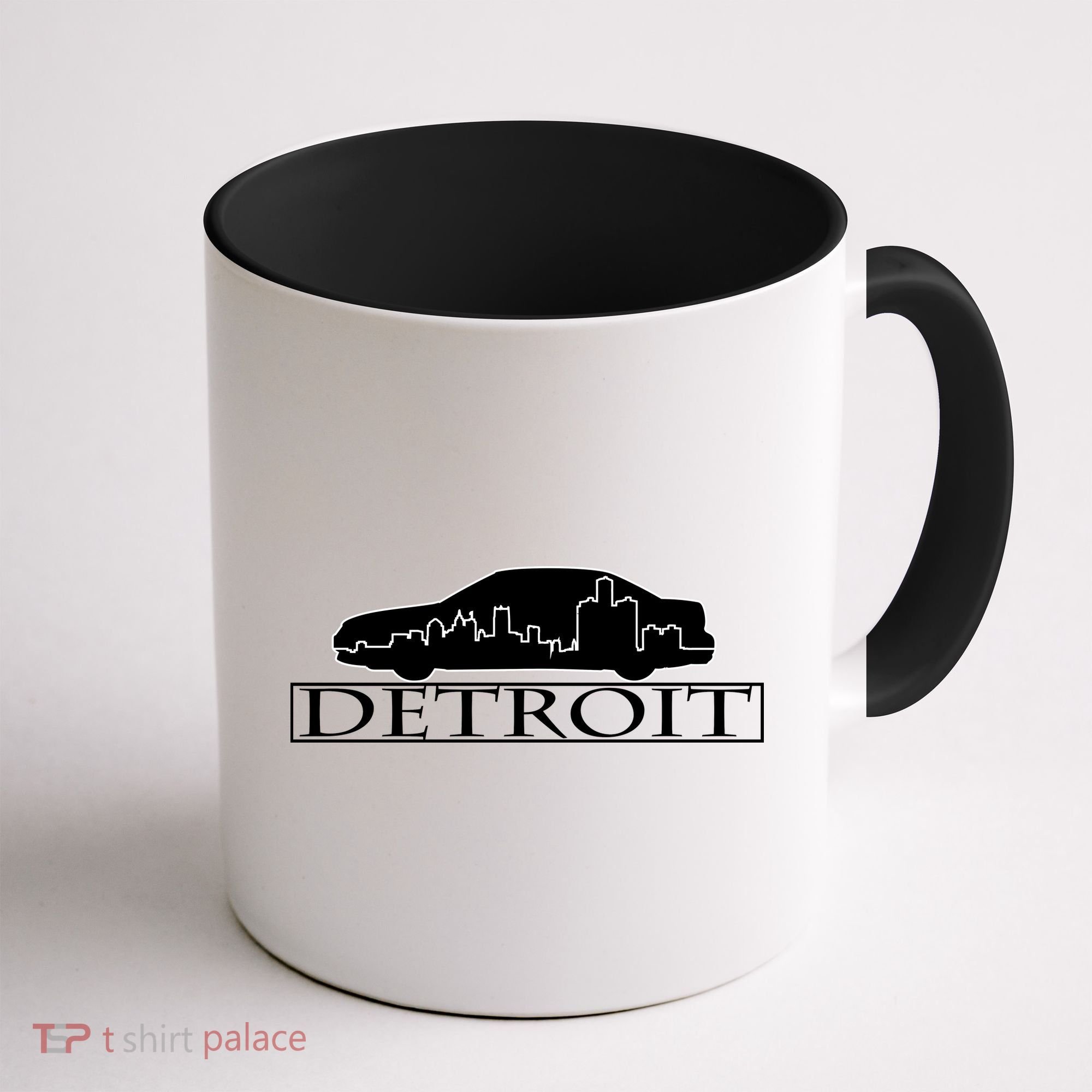 Detroit Motor City Skyline Car Coffee Mug