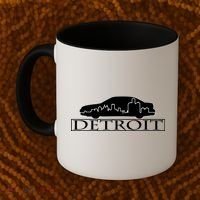 Detroit Motor City Skyline Car Coffee Mug thumb 2