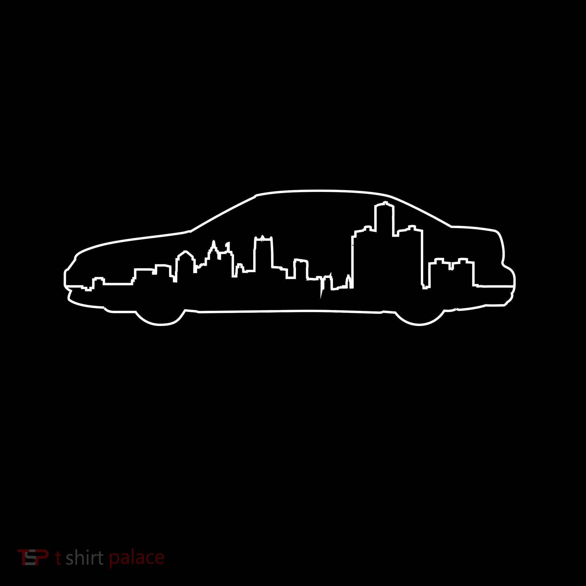 Detroit Motor City Skyline Car Coffee Mug