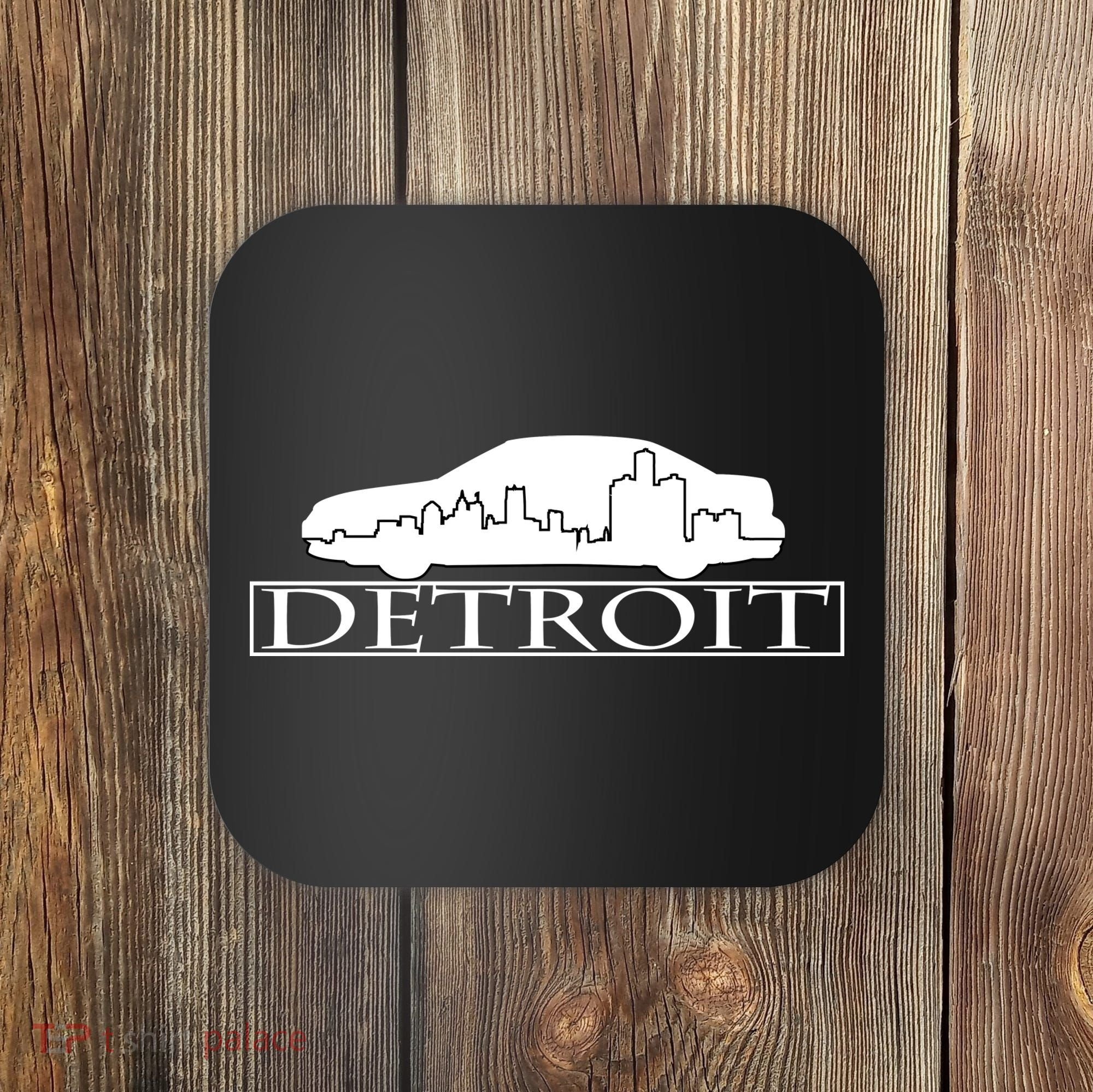 Detroit Motor City Skyline Car Coaster