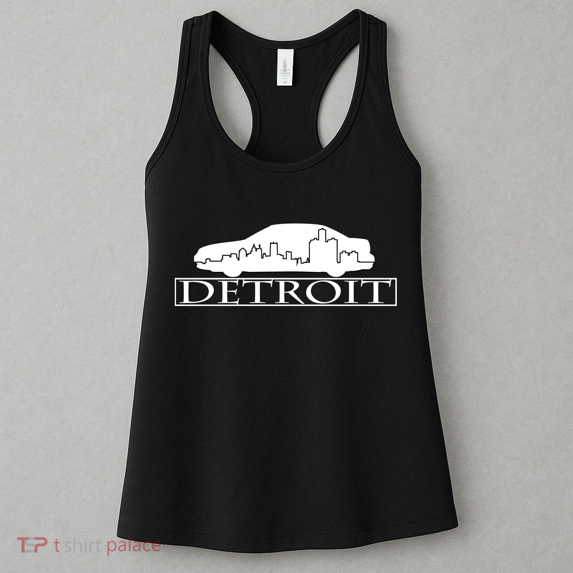Detroit Motor City Skyline Car Women's Tank Top