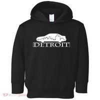Detroit Motor City Skyline Car Toddler Hoodie thumb 0
