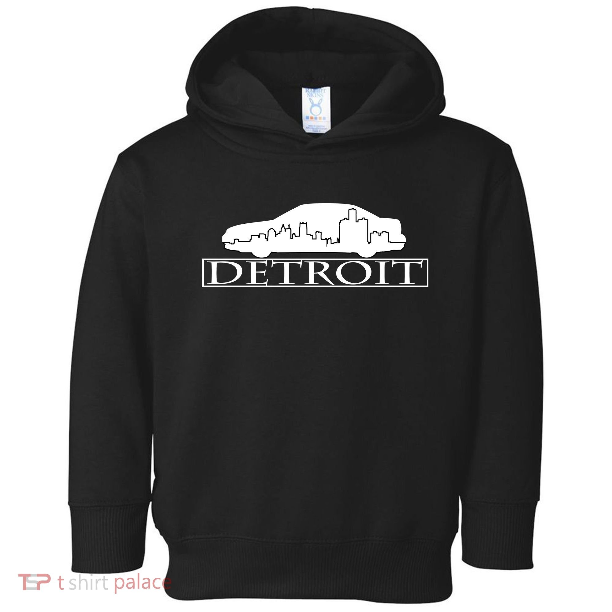 Detroit Motor City Skyline Car Toddler Hoodie