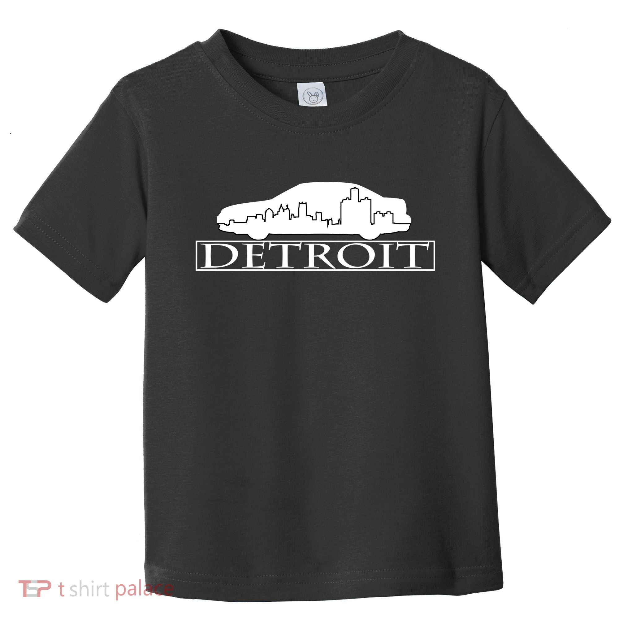 Detroit Motor City Skyline Car Toddler T-Shirt