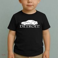 Detroit Motor City Skyline Car Toddler T-Shirt thumb 2