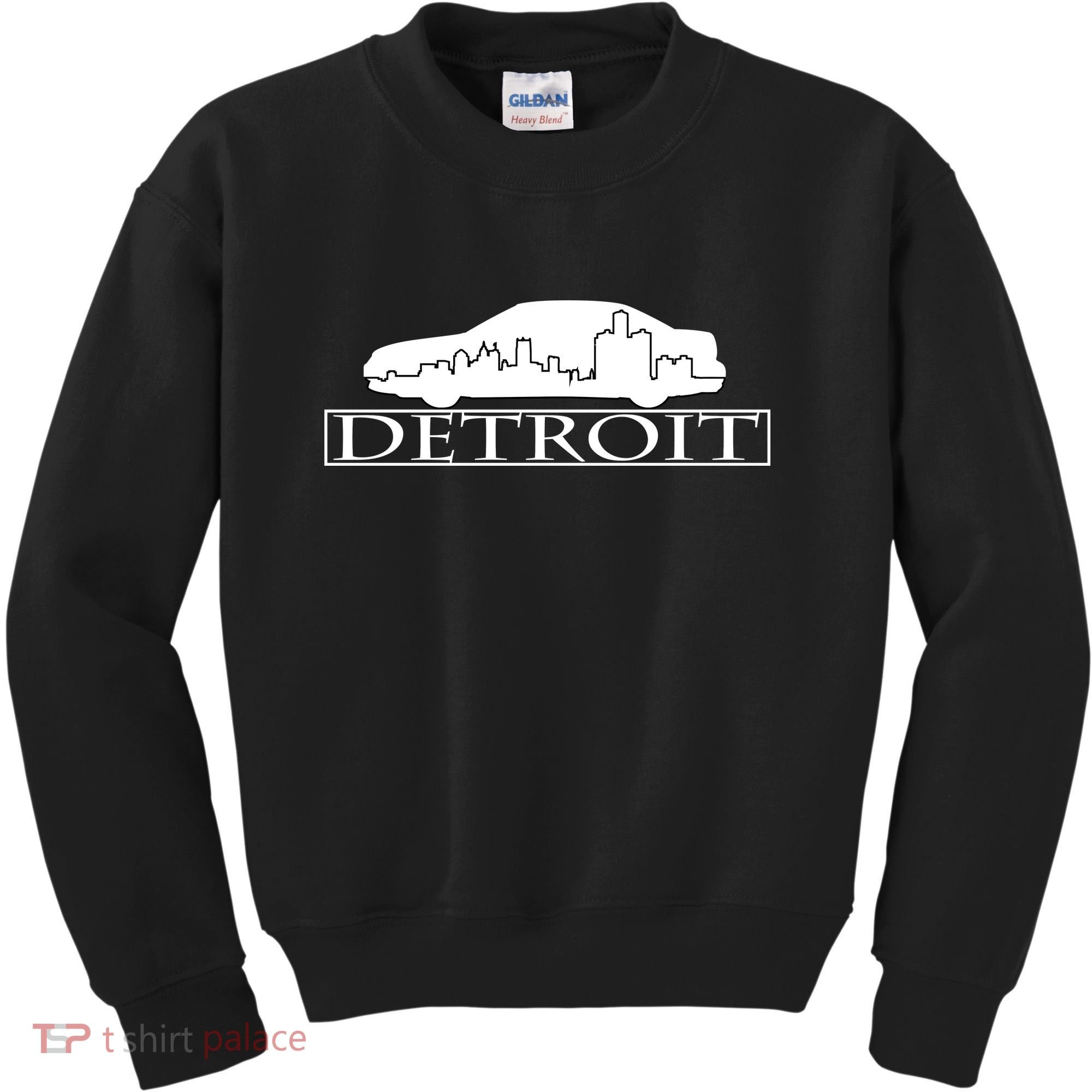 Detroit Motor City Skyline Car Kids Sweatshirt