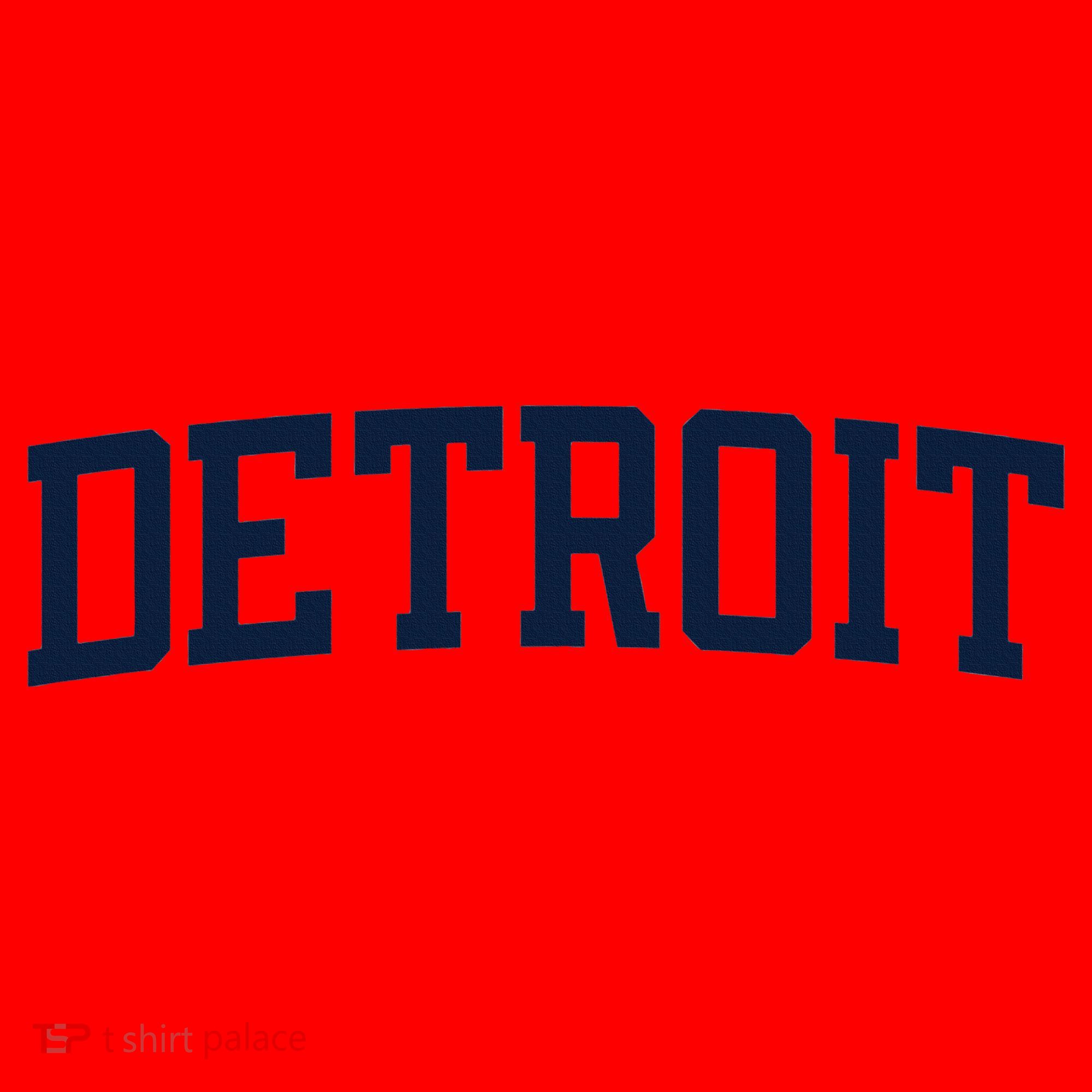 Detroit Michigan Collegiate Style Varsity Block Letter Santa Hat