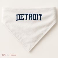 Detroit Michigan Collegiate Style Varsity Block Letter USA-Made Doggie Bandana thumb 0