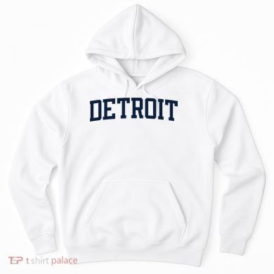 Detroit Michigan Collegiate Style Varsity Block Letter Hoodie