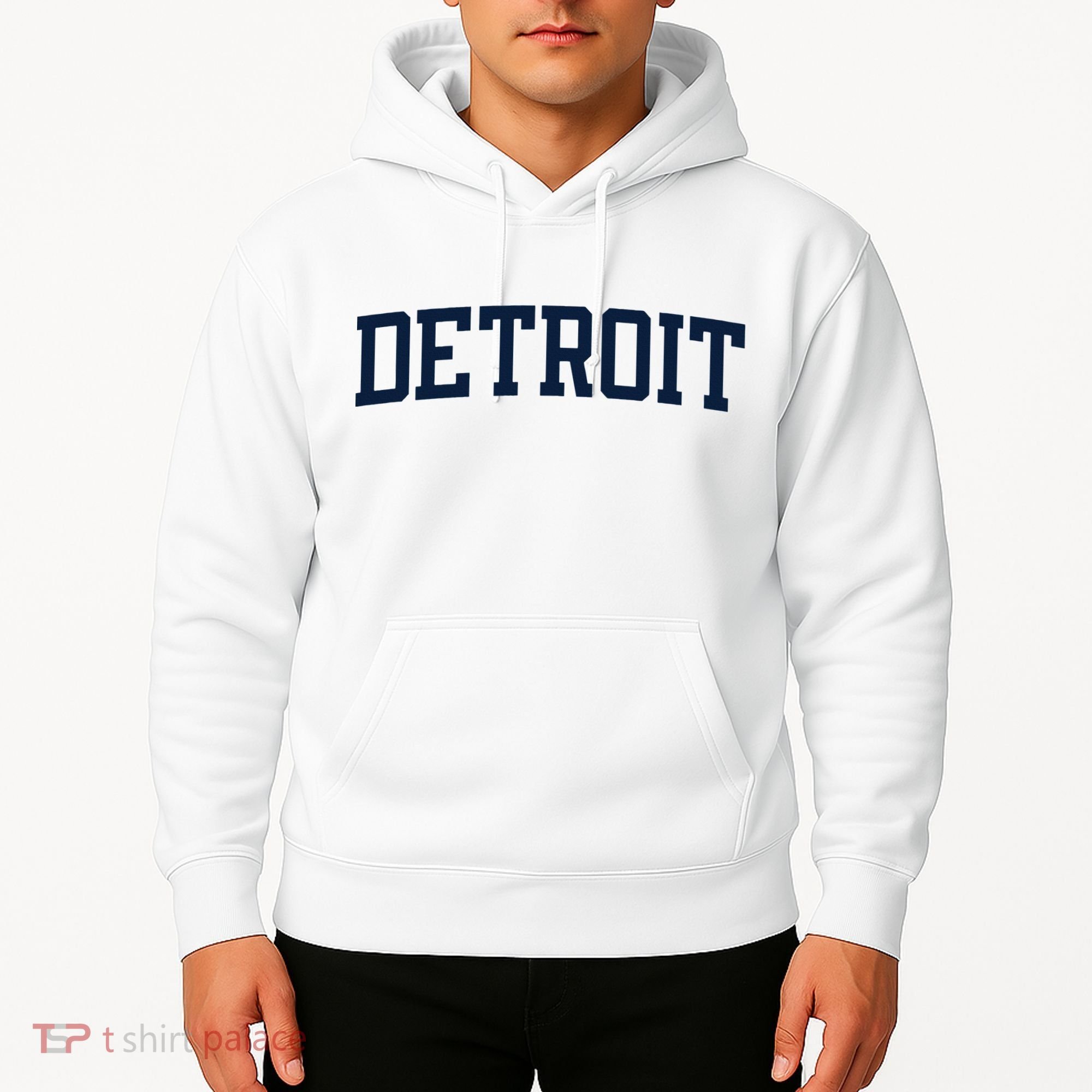 Detroit Michigan Collegiate Style Varsity Block Letter Hoodie