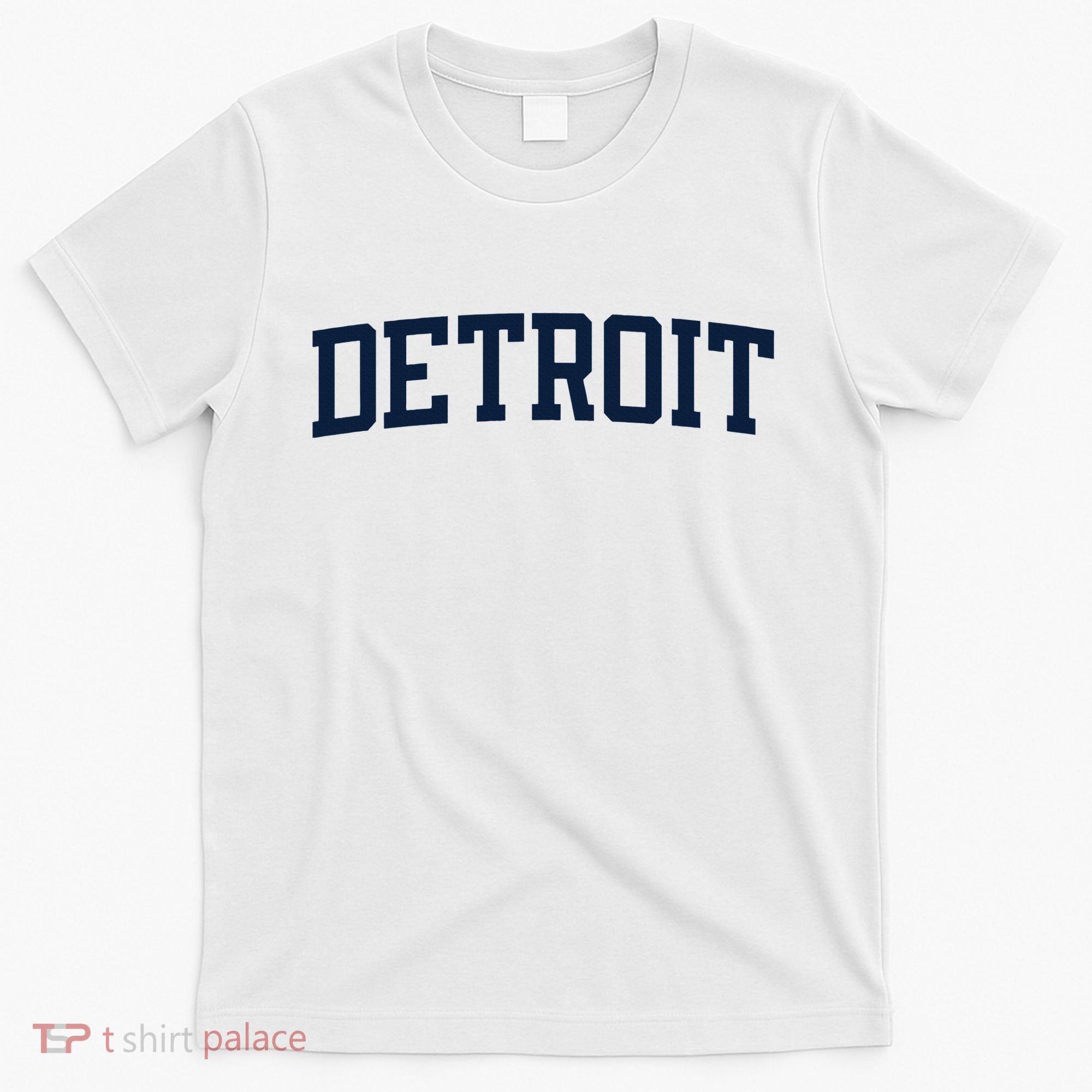 Detroit Michigan Collegiate Style Varsity Block Letter T-Shirt