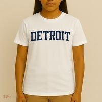 Detroit Michigan Collegiate Style Varsity Block Letter T-Shirt thumb 4