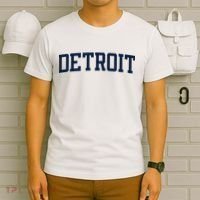 Detroit Michigan Collegiate Style Varsity Block Letter T-Shirt thumb 6