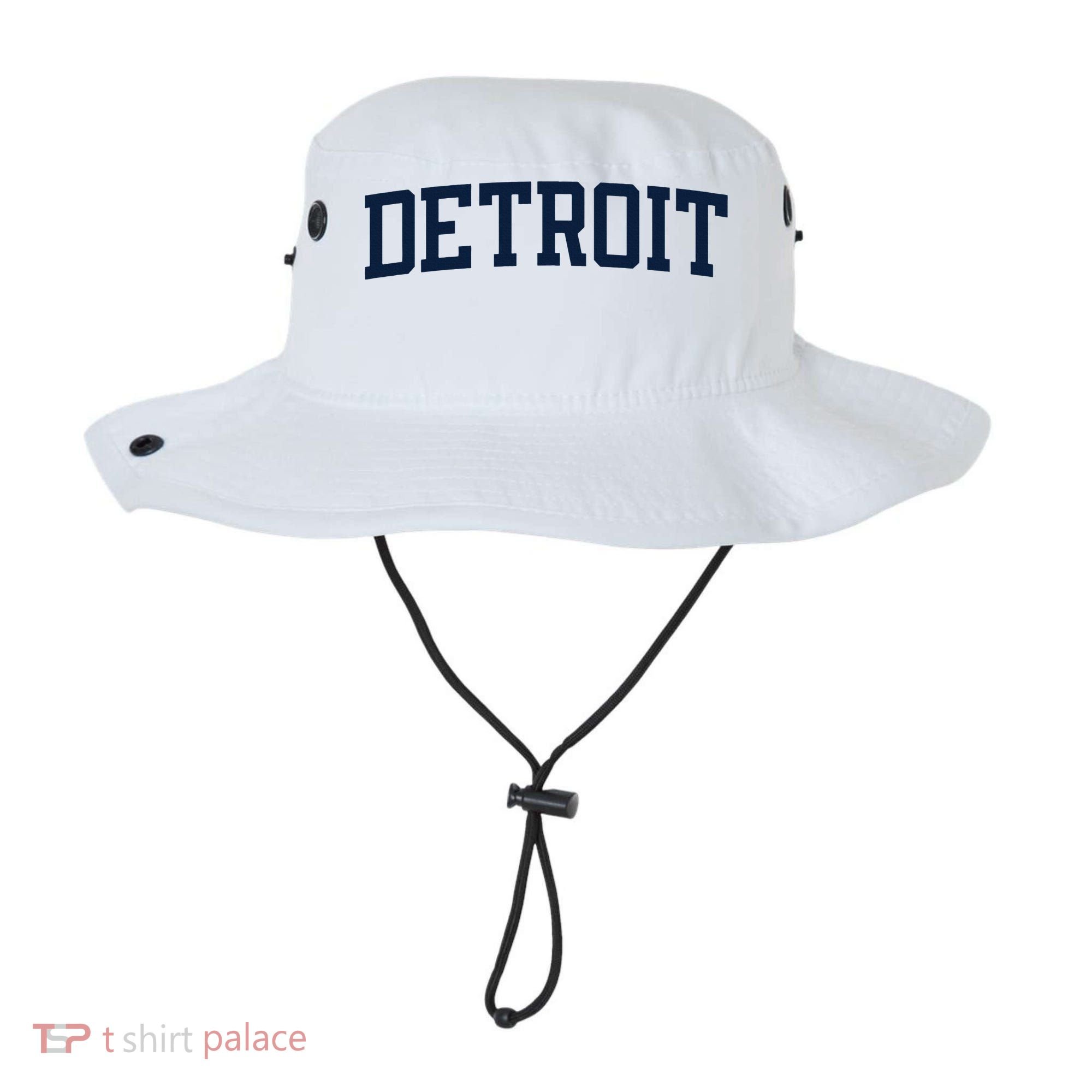 Detroit Michigan Collegiate Style Varsity Block Letter Bucket Hat