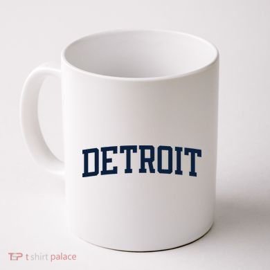 Detroit Michigan Collegiate Style Varsity Block Letter Coffee Mug