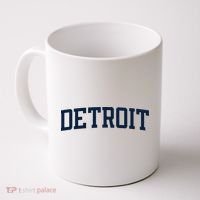 Detroit Michigan Collegiate Style Varsity Block Letter Coffee Mug thumb 0