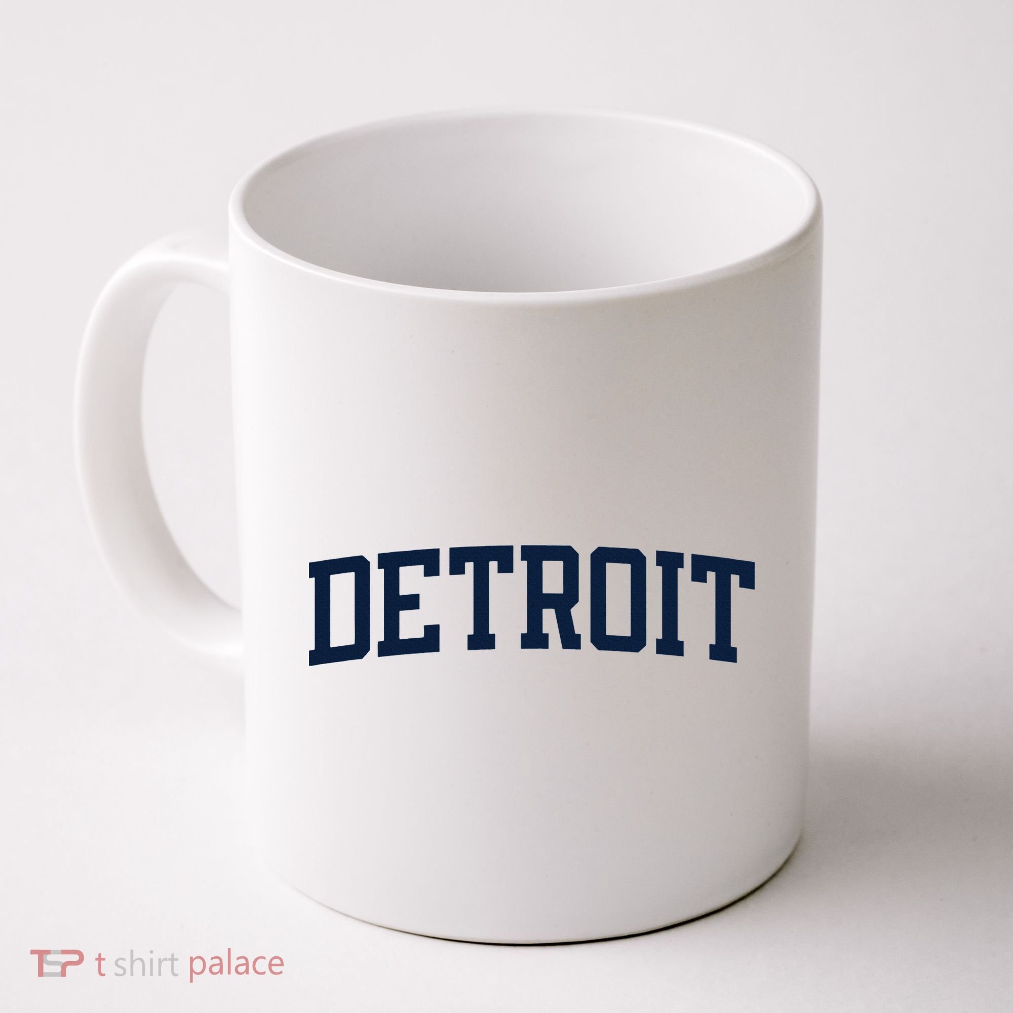Detroit Michigan Collegiate Style Varsity Block Letter Coffee Mug
