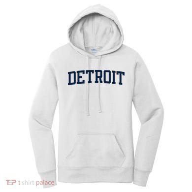 Detroit Michigan Collegiate Style Varsity Block Letter Women's Hoodie