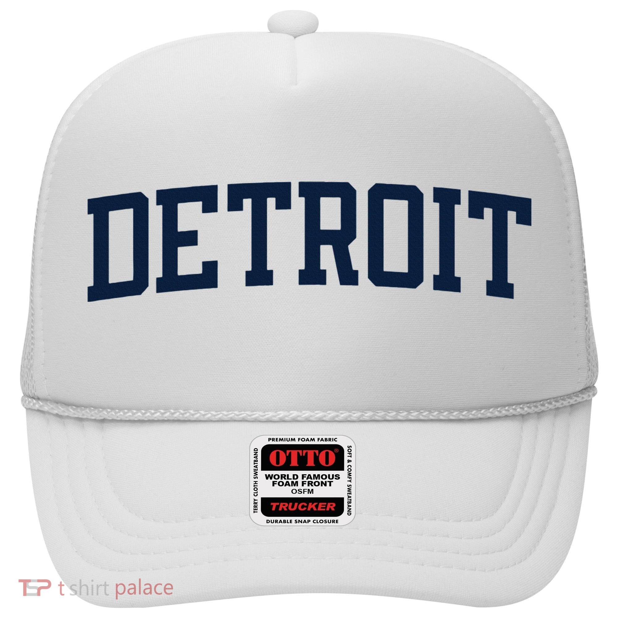 Detroit Michigan Collegiate Style Varsity Block Letter Hat