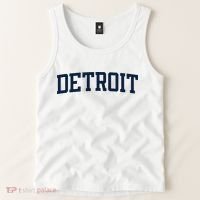 Detroit Michigan Collegiate Style Varsity Block Letter Tank Top thumb 2