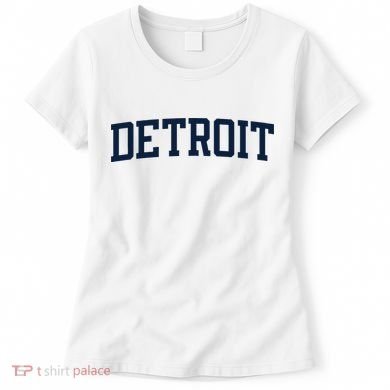 Detroit Michigan Collegiate Style Varsity Block Letter Women's T-Shirt