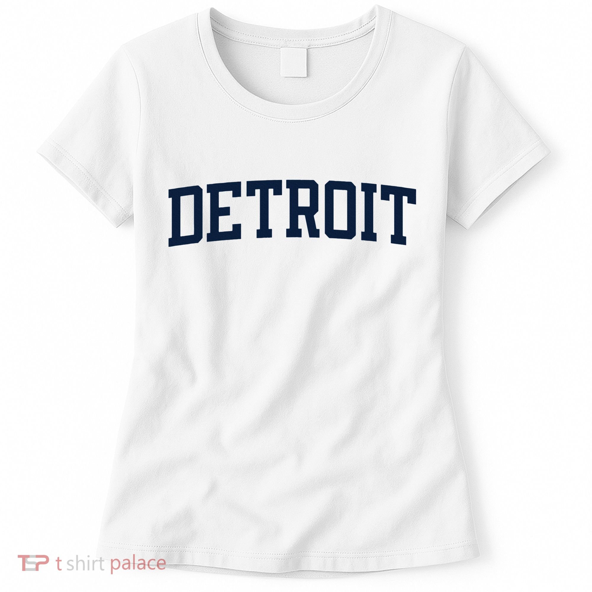 Detroit Michigan Collegiate Style Varsity Block Letter Women's T-Shirt