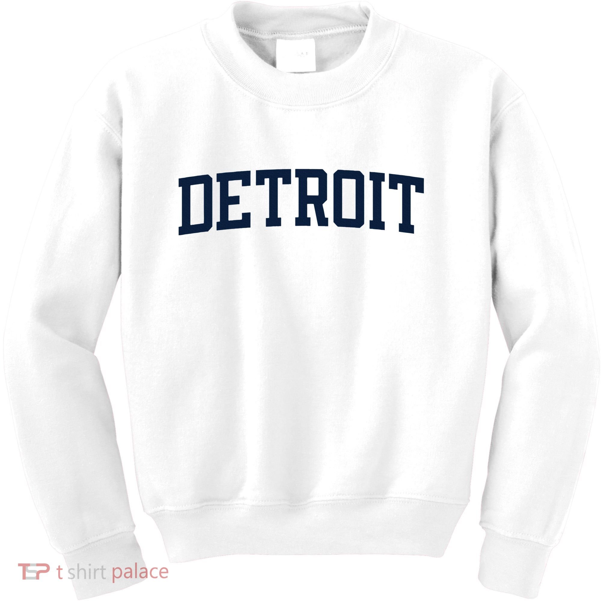 Detroit Michigan Collegiate Style Varsity Block Letter Kids Sweatshirt