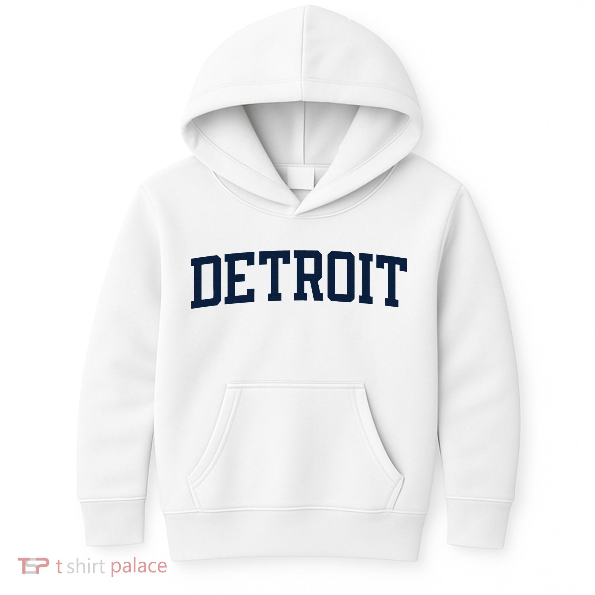 Detroit Michigan Collegiate Style Varsity Block Letter Kids Hoodie