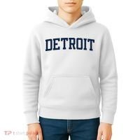 Detroit Michigan Collegiate Style Varsity Block Letter Kids Hoodie thumb 4