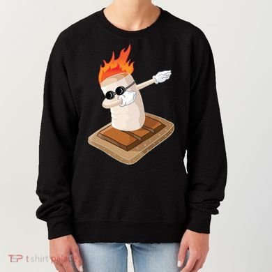 Dabbing Marshmallow Camp Bonfire Funny Smores Camping Dab Meaningful Gift Women's Sweatshirt