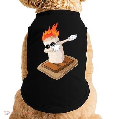 Dabbing Marshmallow Camp Bonfire Funny Smores Camping Dab Meaningful Gift Doggie Tank