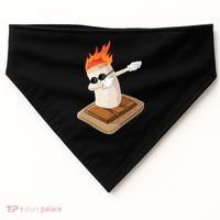 Dabbing Marshmallow Camp Bonfire Funny Smores Camping Dab Meaningful Gift USA-Made Doggie Bandana thumb 0