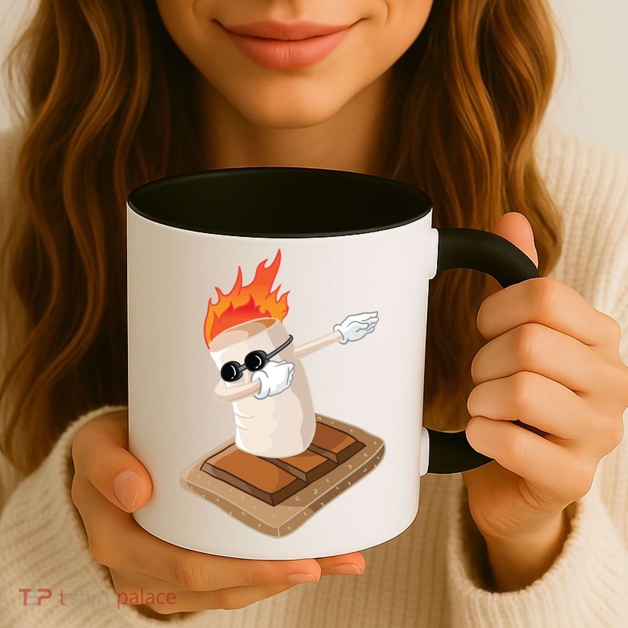 Dabbing Marshmallow Camp Bonfire Funny Smores Camping Dab Meaningful Gift Coffee Mug