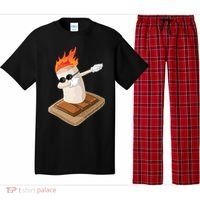 Dabbing Marshmallow Camp Bonfire Funny Smores Camping Dab Meaningful Gift Pajama Set thumb 0
