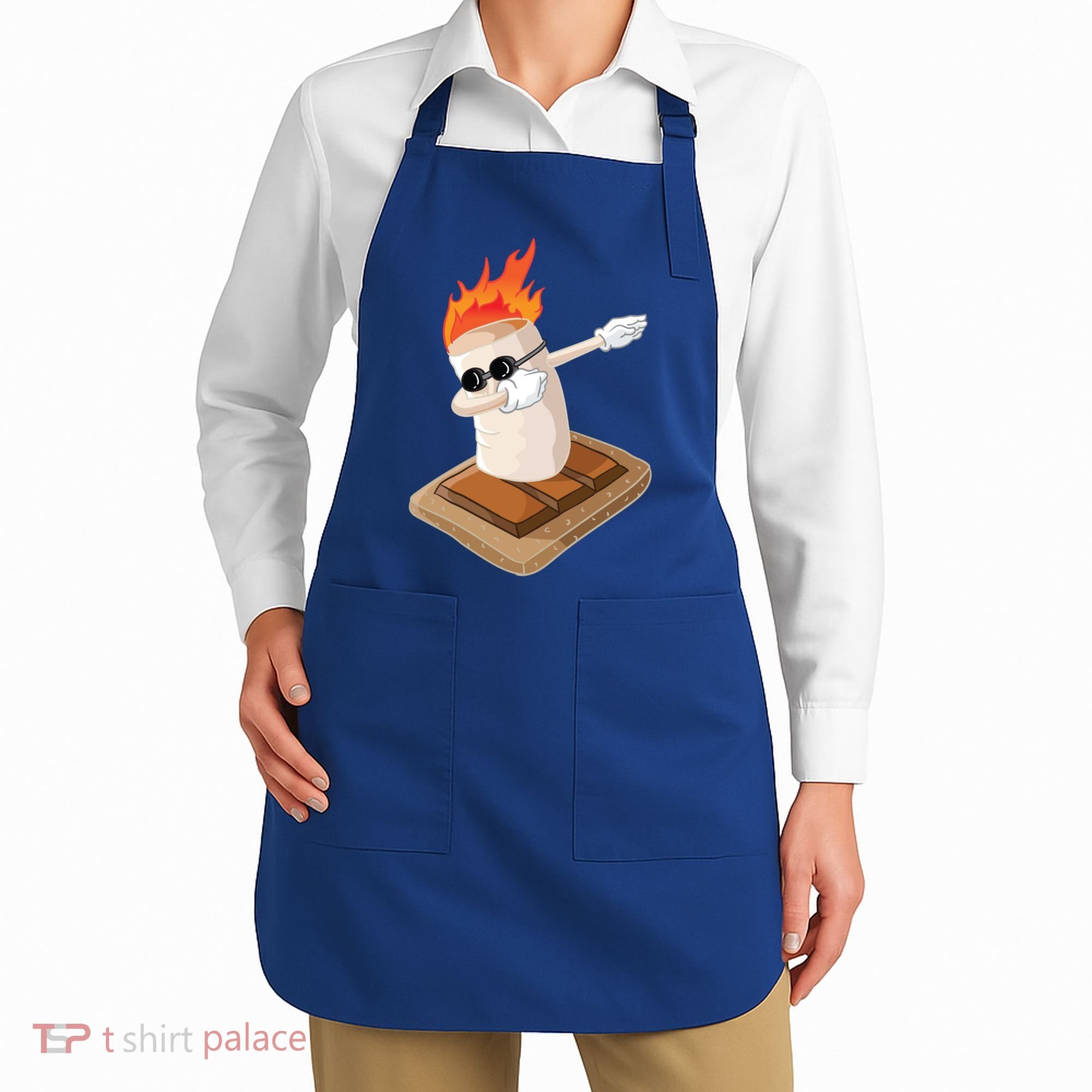 Dabbing Marshmallow Camp Bonfire Funny Smores Camping Dab Meaningful Gift Apron