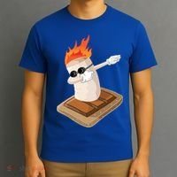 Dabbing Marshmallow Camp Bonfire Funny Smores Camping Dab Meaningful Gift T-Shirt thumb 3