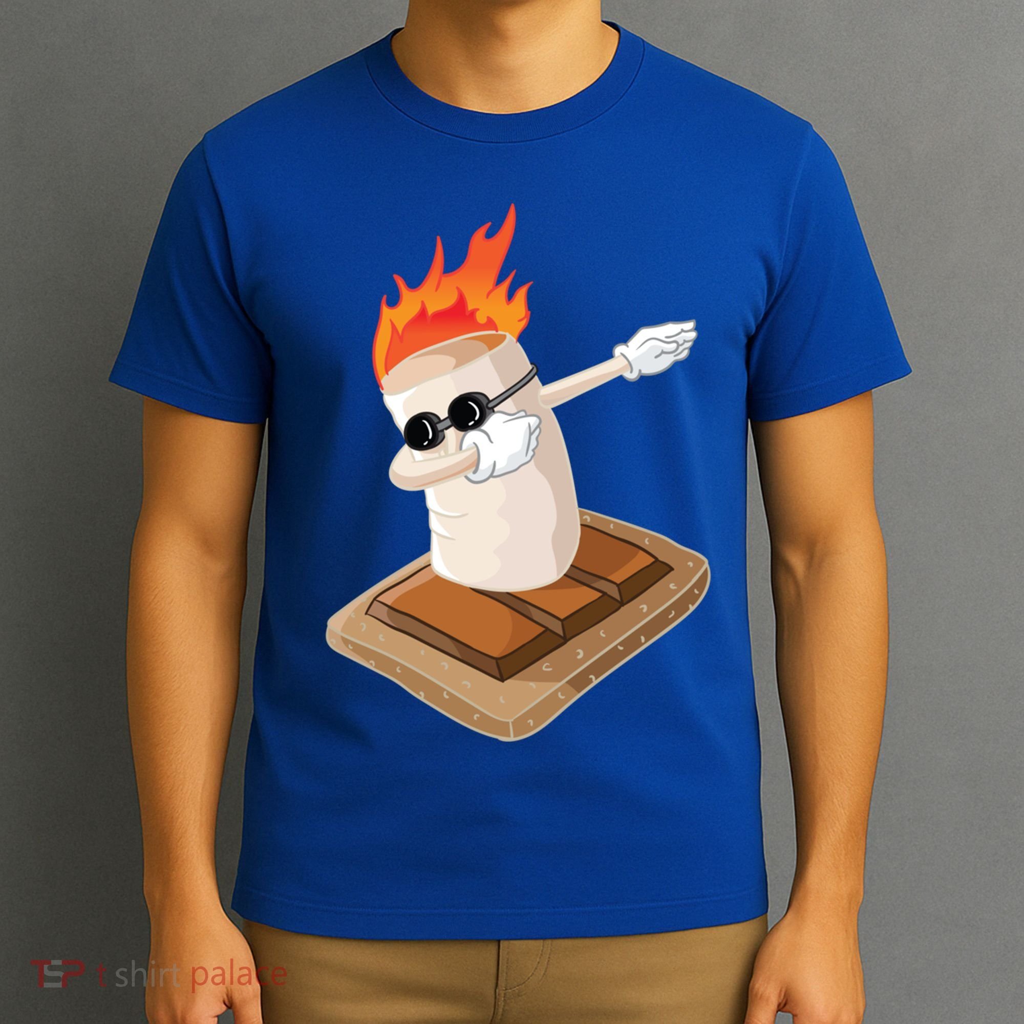 Dabbing Marshmallow Camp Bonfire Funny Smores Camping Dab Meaningful Gift T-Shirt